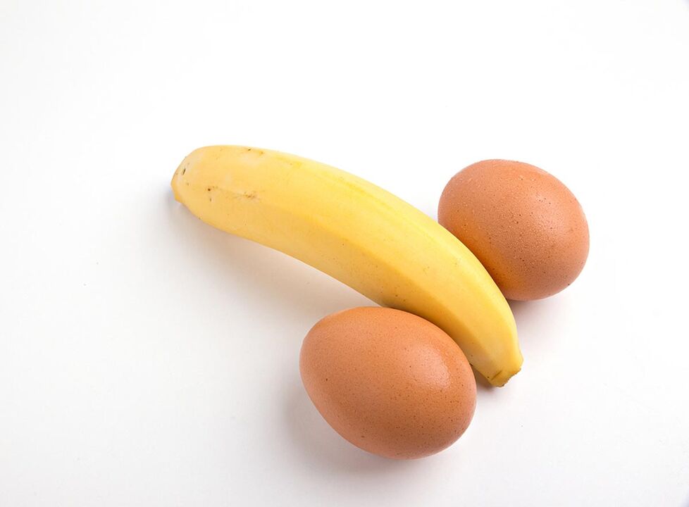 пилешки јајца и банана за да ја зголемите потенцијата